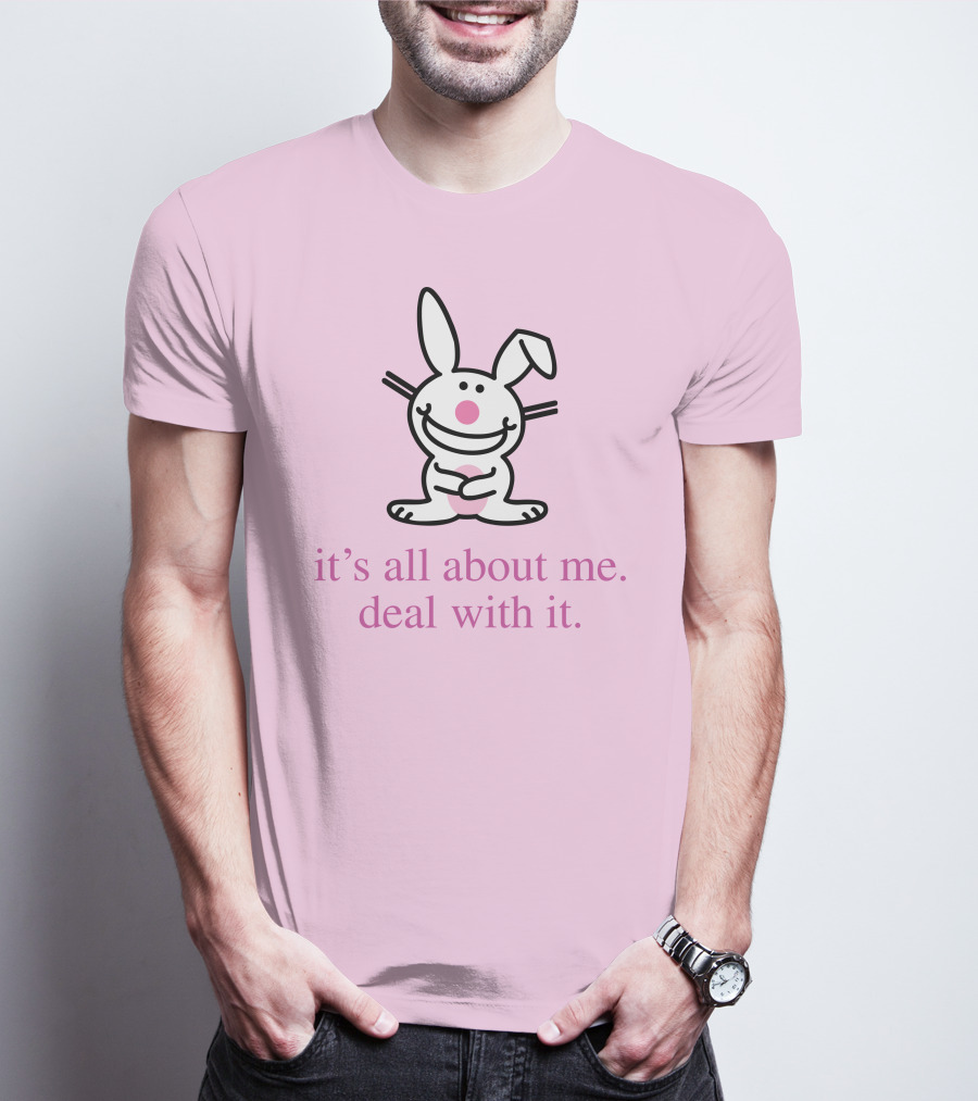 Emi It's All About Me Deal With It Happy Bunny T-Shirt