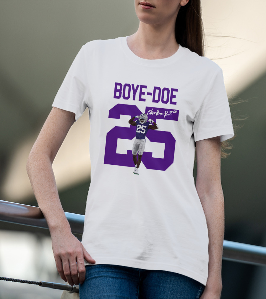 Boye-Doe 25 Signature And Purple Athlete T-Shirt