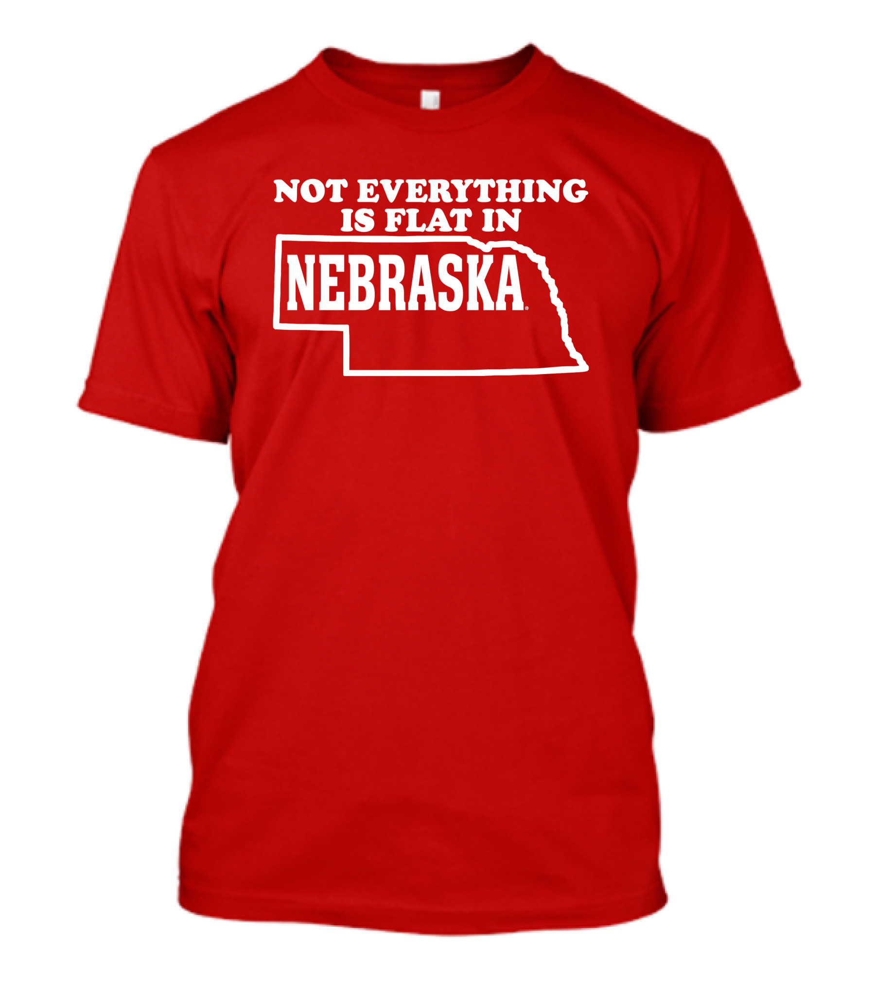 Deb Loves Deplorables Not Everything Is Flat In Nebraska Map T-Shirt