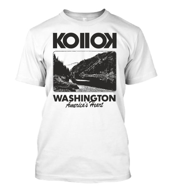 Kollok Washington America's Heart Scenic River Landscape T-Shirt