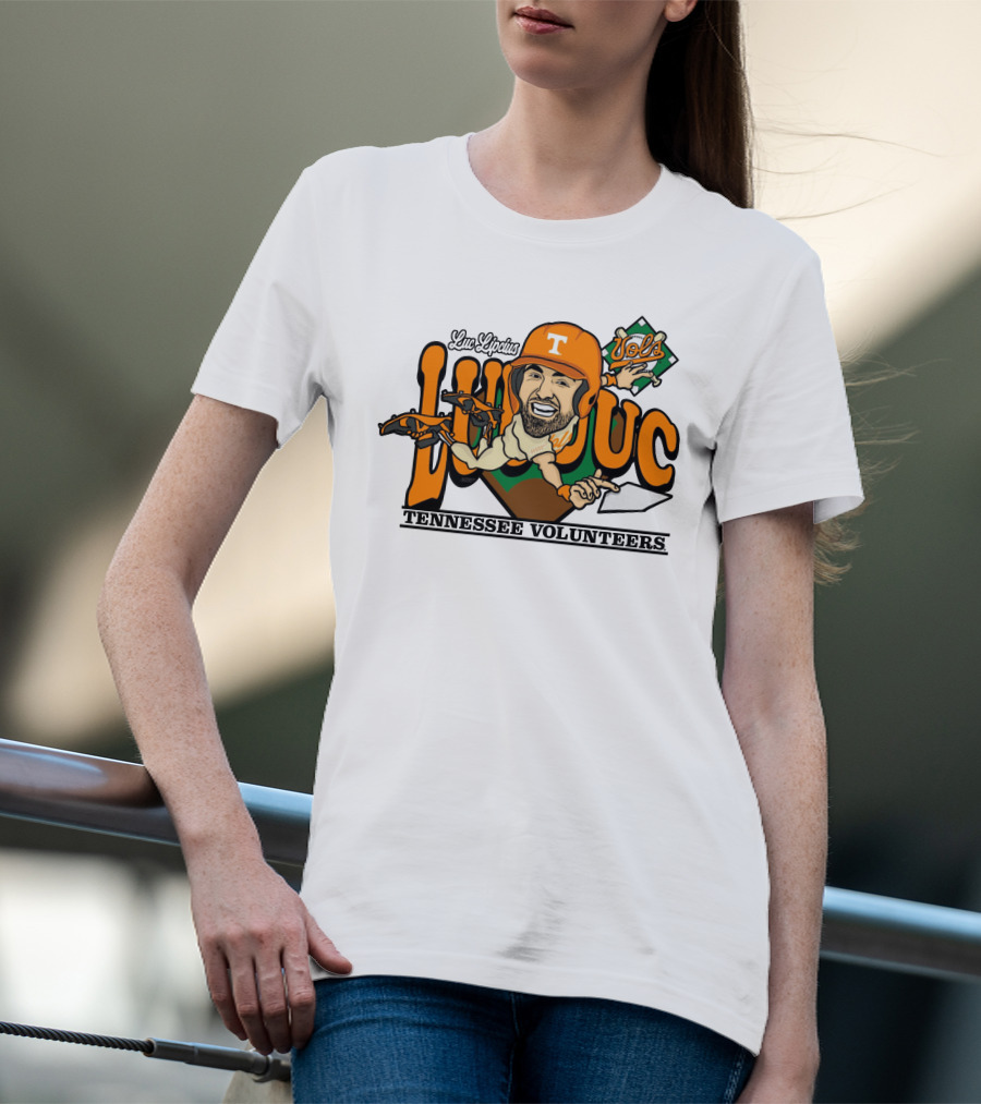 Luc Lipcius Vols Tennessee Volunteers Baseball Caricature T-Shirt