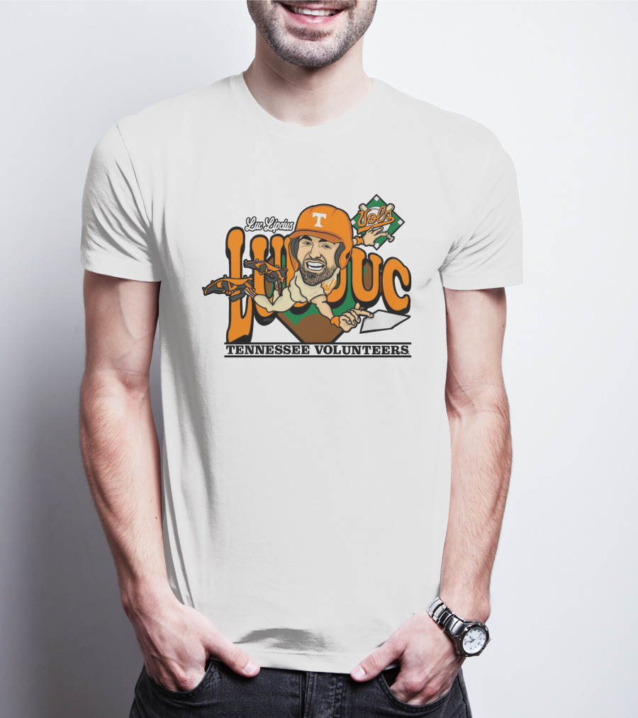 Luc Lipcius Vols Tennessee Volunteers Baseball Caricature T-Shirt