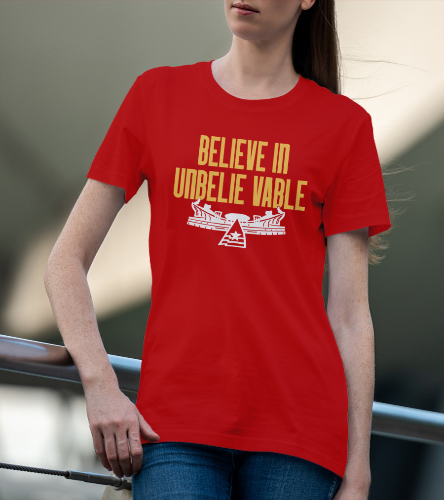Kansas City Chiefs Believe In Unbelievable Stadium Emblem T-Shirt