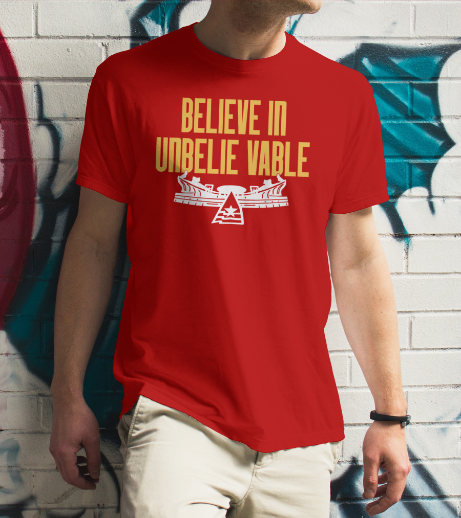 Kansas City Chiefs Believe In Unbelievable Stadium Emblem T-Shirt