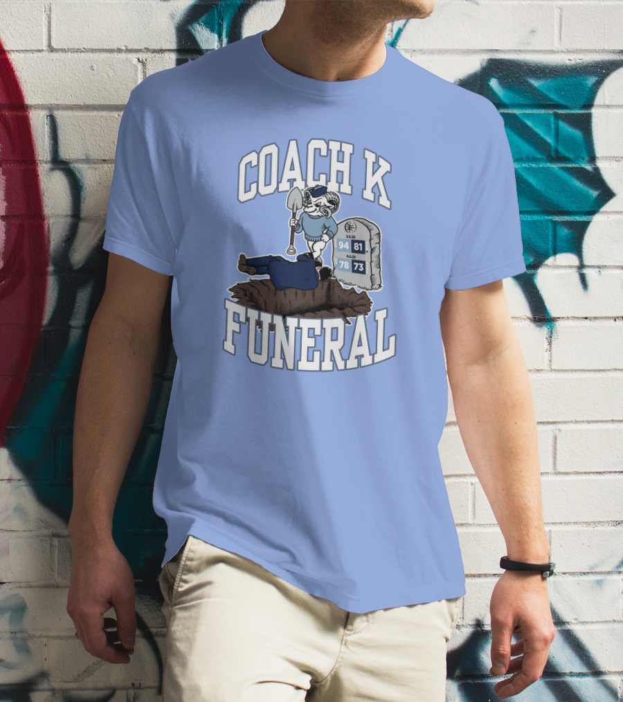 Coach K Funeral Tombstone 94 81 78 73 Duke Rivalry Iconic T-Shirt