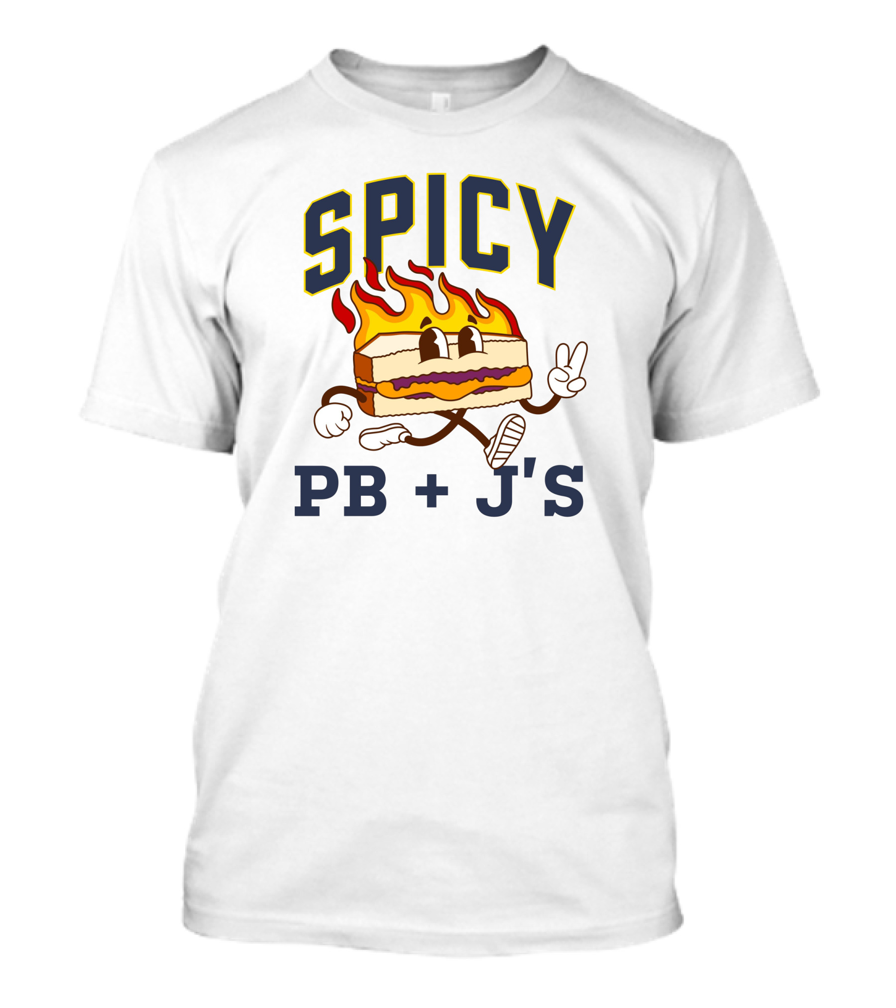 Spicy PB + J's Flaming Sandwich Character T-Shirt