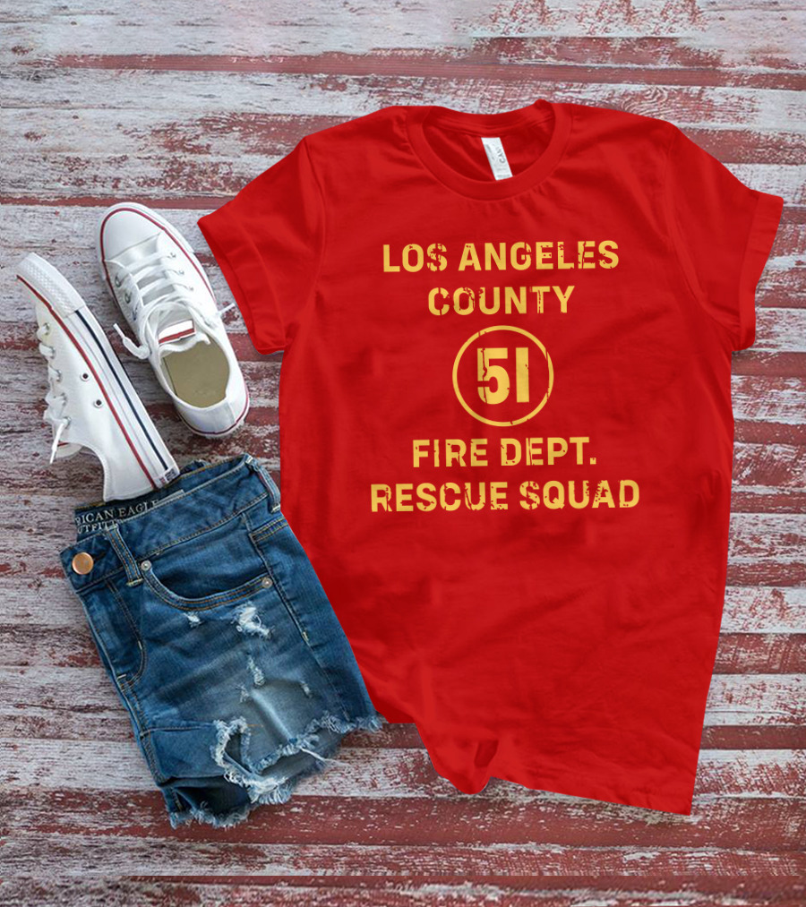 Los Angeles County 51 Fire Dept Rescue Squad T-Shirt