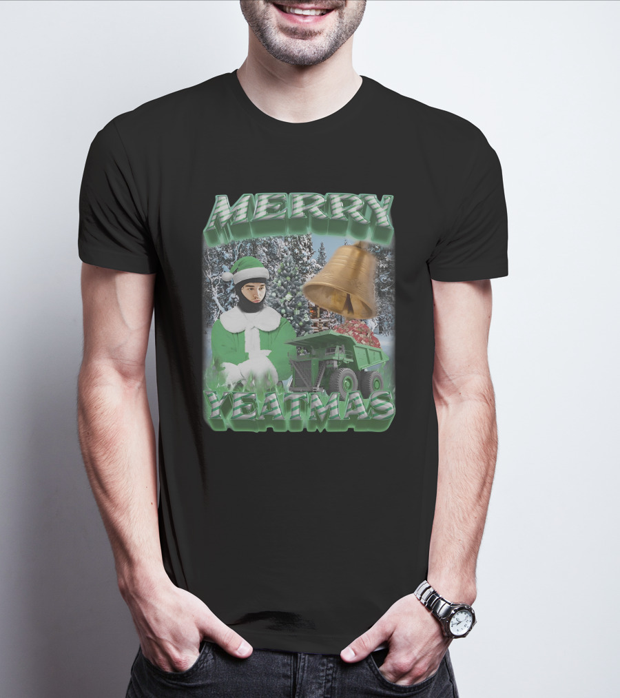 Merry Yeatmas Swag Stimulus Holiday Festive Scene With Elf And Golden Bell T-Shirt