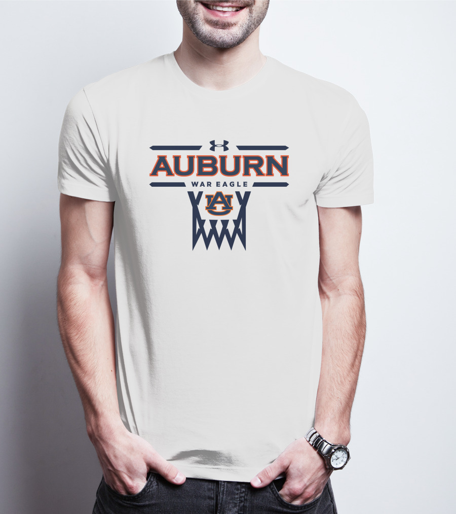 Auburn War Eagle Under Armour Logo Basketball Net T-Shirt