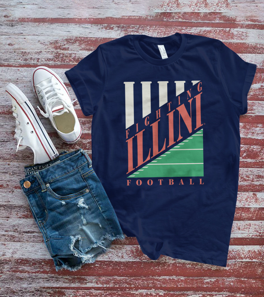 Fighting Illini Football Illinois Field Stripes T-Shirt