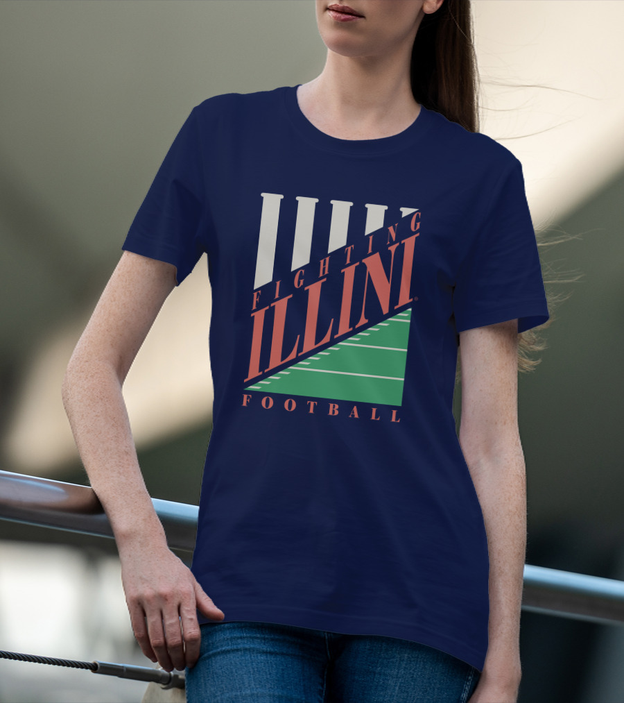 Fighting Illini Football Illinois Field Stripes T-Shirt