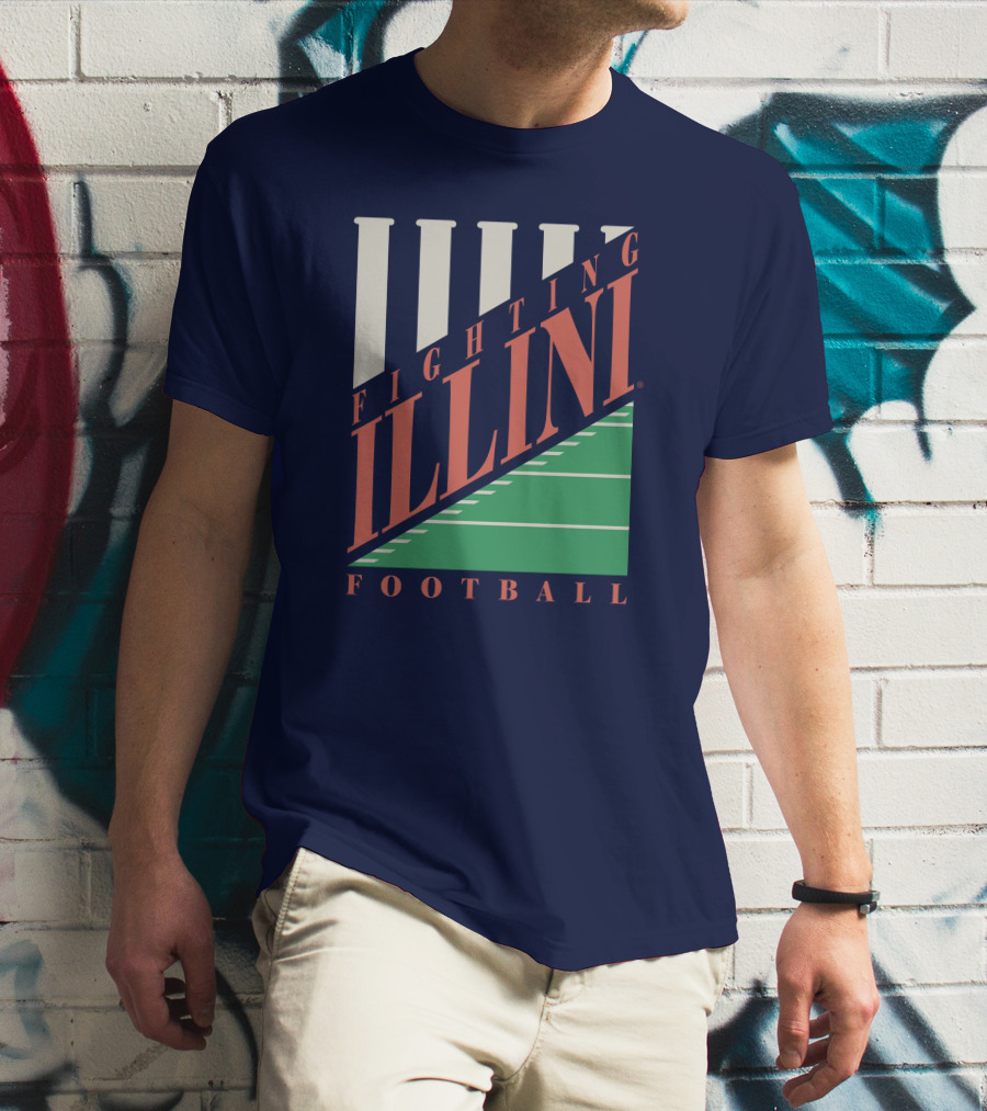 Fighting Illini Football Illinois Field Stripes T-Shirt