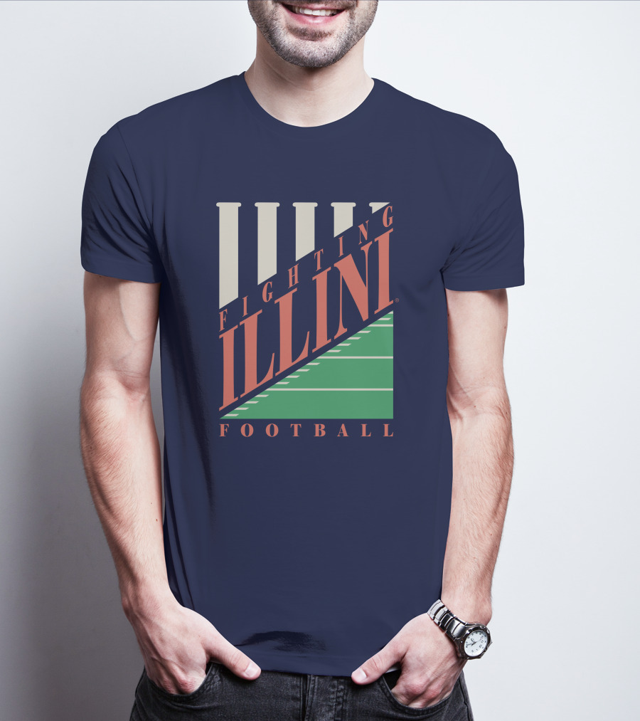 Fighting Illini Football Illinois Field Stripes T-Shirt