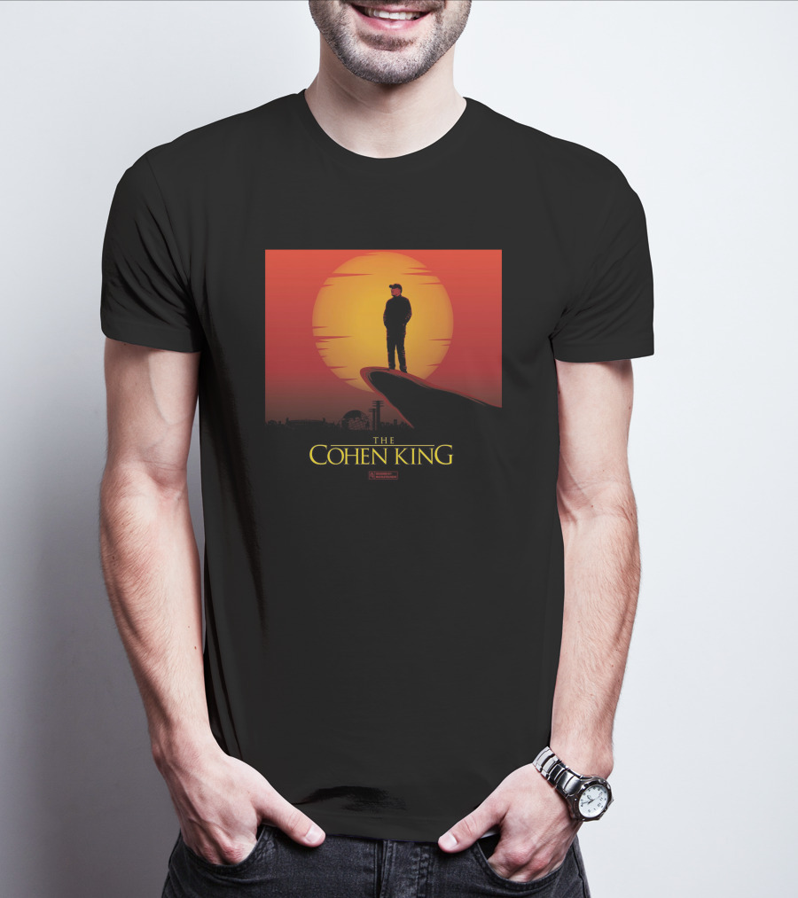 The Cohen King Silhouette On Sunset Cliff T-Shirt