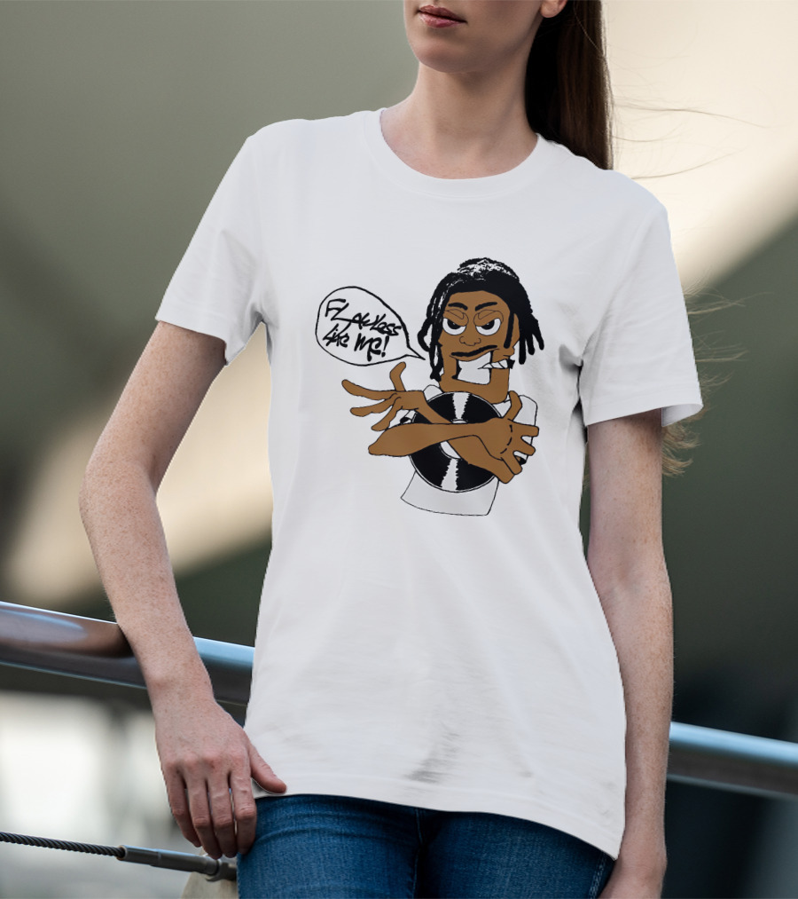 Flawless Like Me Vinyl Graphic Character With Crossed Arms And Vinyl Record T-Shirt