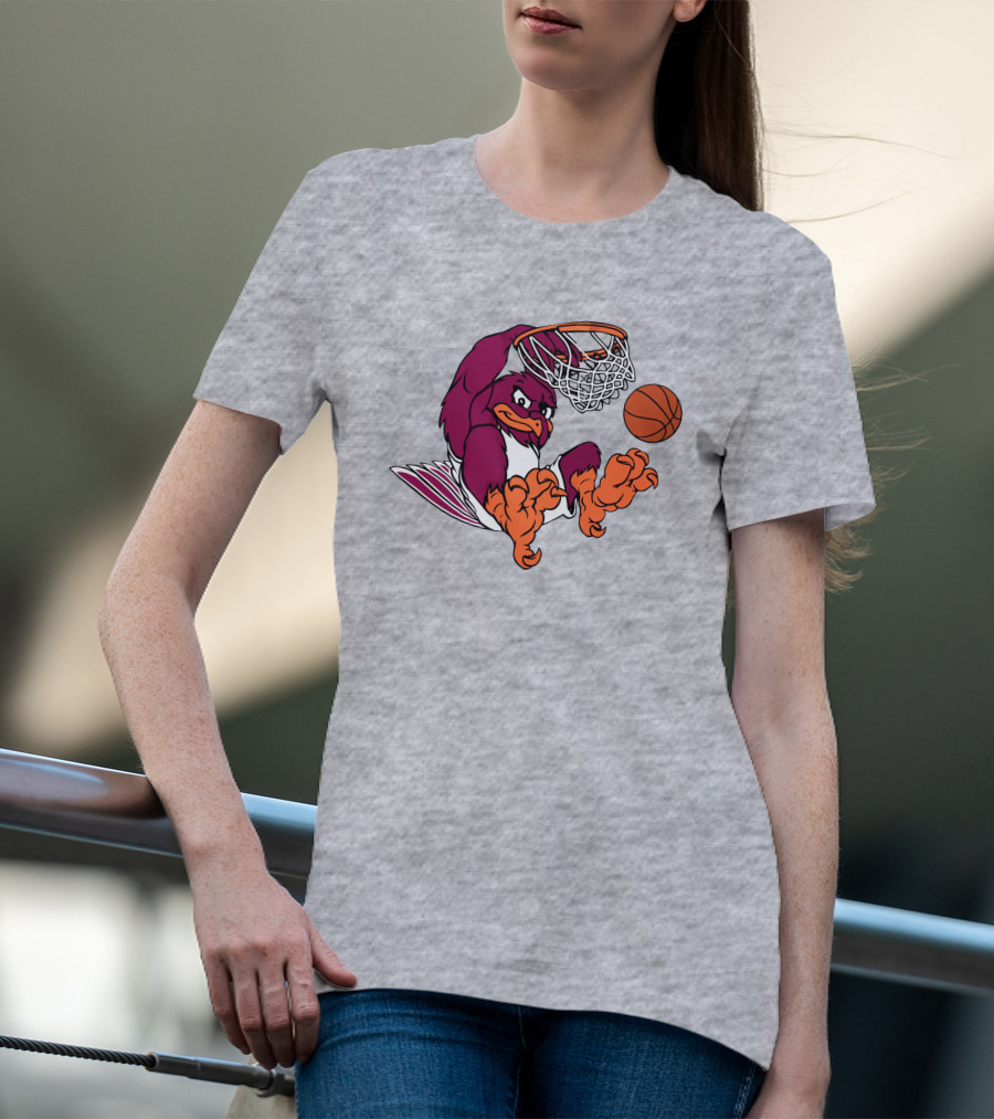 Clark Ruhland Hokiebird Basketball Dunk T-Shirt