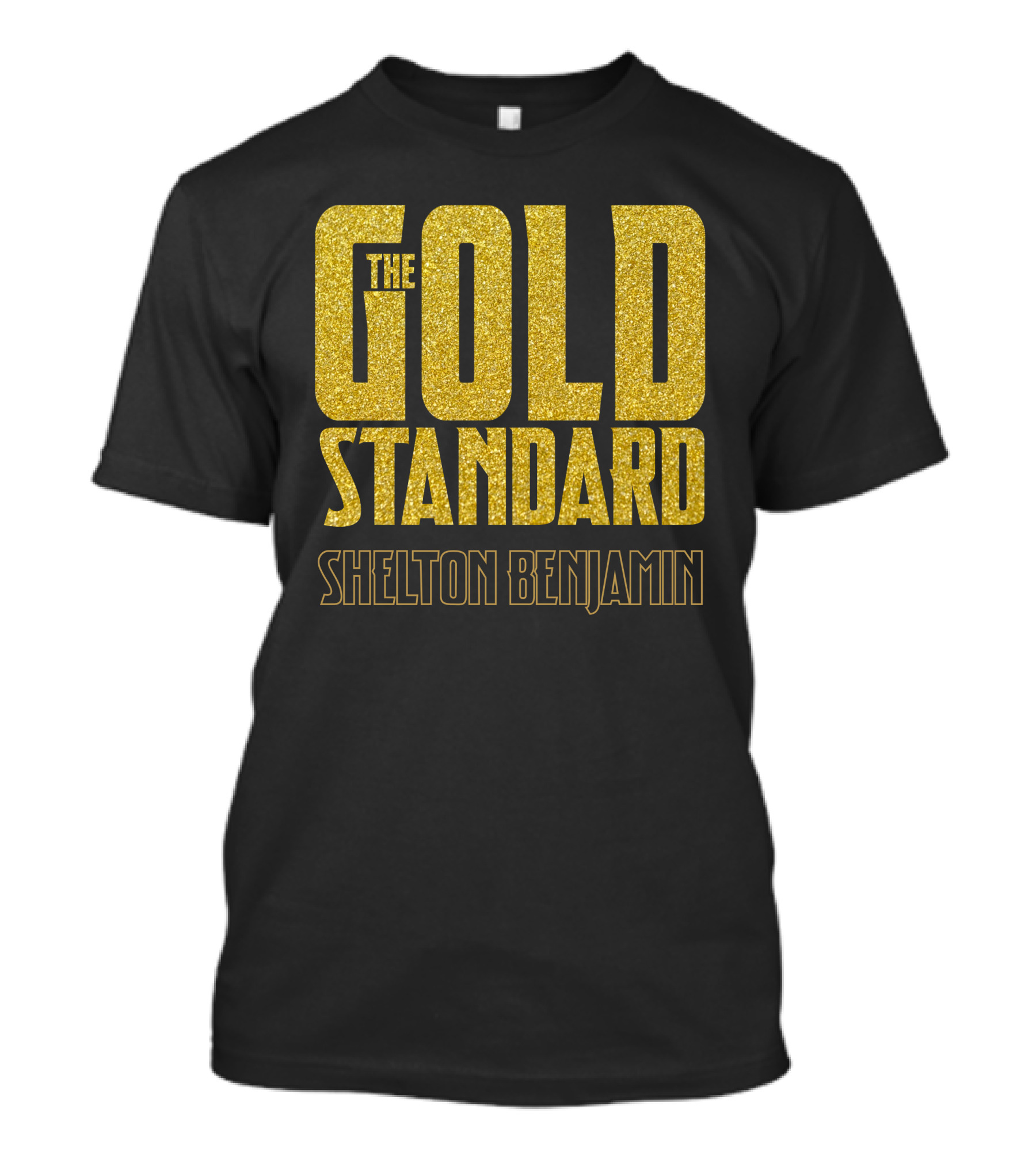 The Gold Standard Shelton Benjamin Gold Lettering T-Shirt