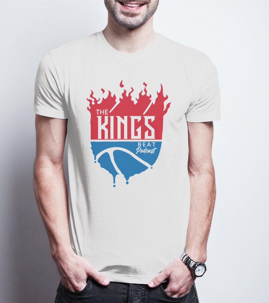 The Kings Beat Podcast Flame Basketball Drip T-Shirt