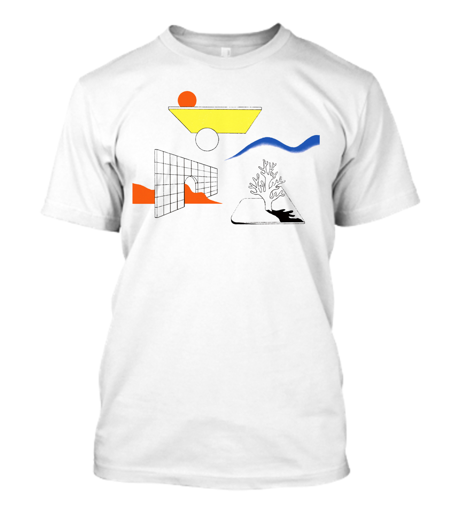 Winter Flower Reimagined Geometric Abstract Reflections T-Shirt