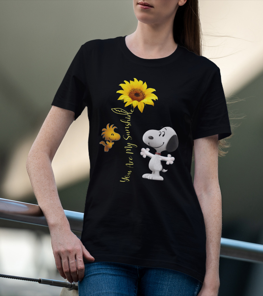 Snoopy And Woodstock You Are My Sunshine Sunflower T-Shirt