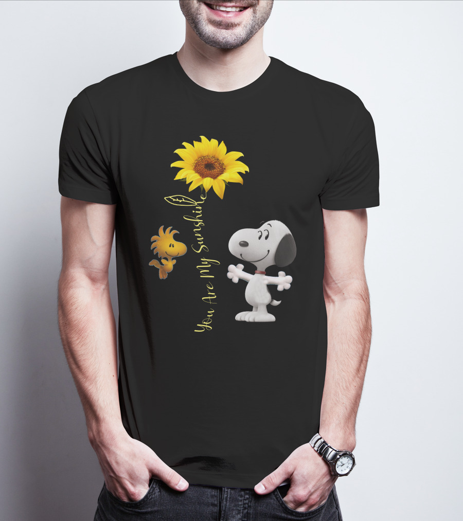 Snoopy And Woodstock You Are My Sunshine Sunflower T-Shirt