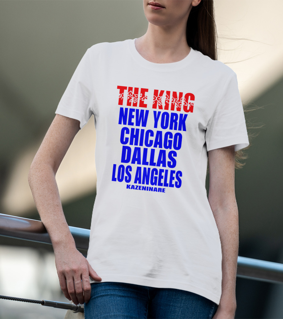 Minoru Suzuki The King New York Chicago Dallas Los Angeles Kazeninare NJPW1972 Shop T-Shirt