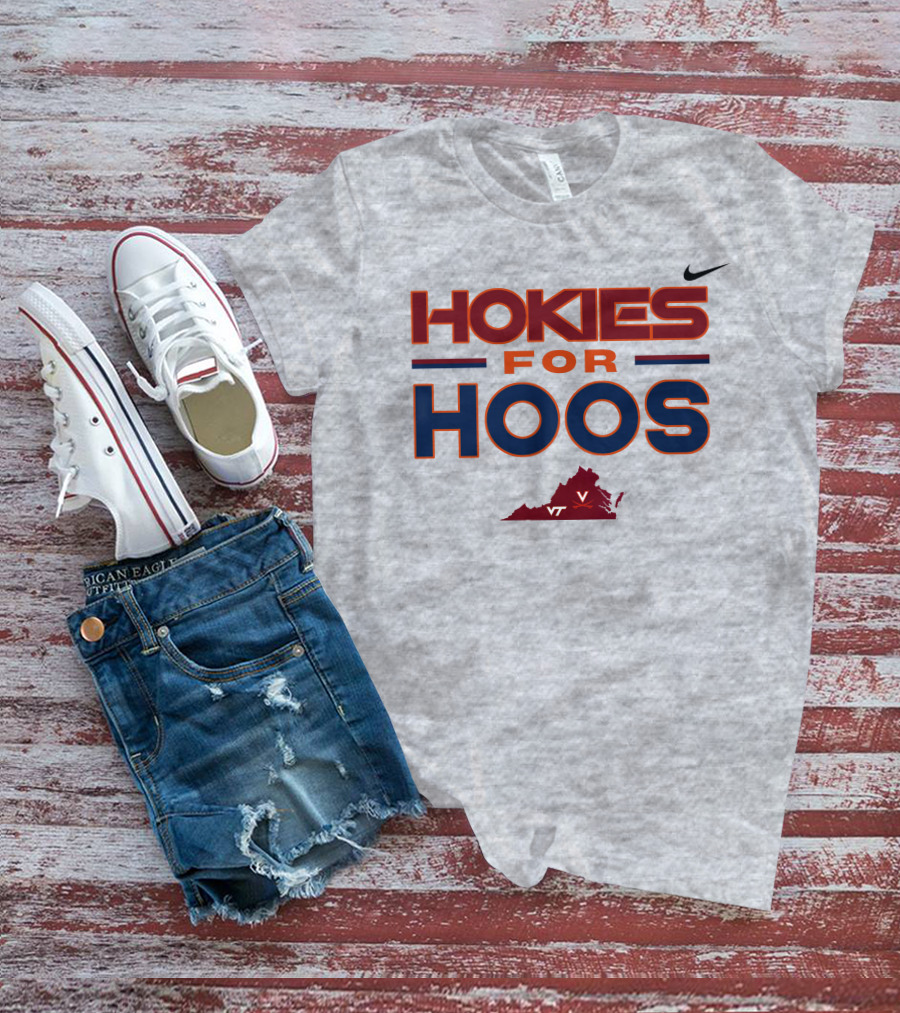 Hokies For Hoos Virginia Map VT T-Shirt