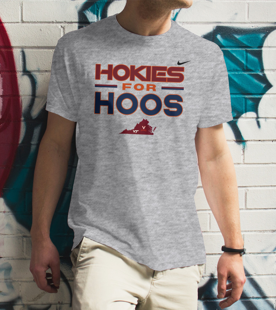 Hokies For Hoos Virginia Map VT T-Shirt