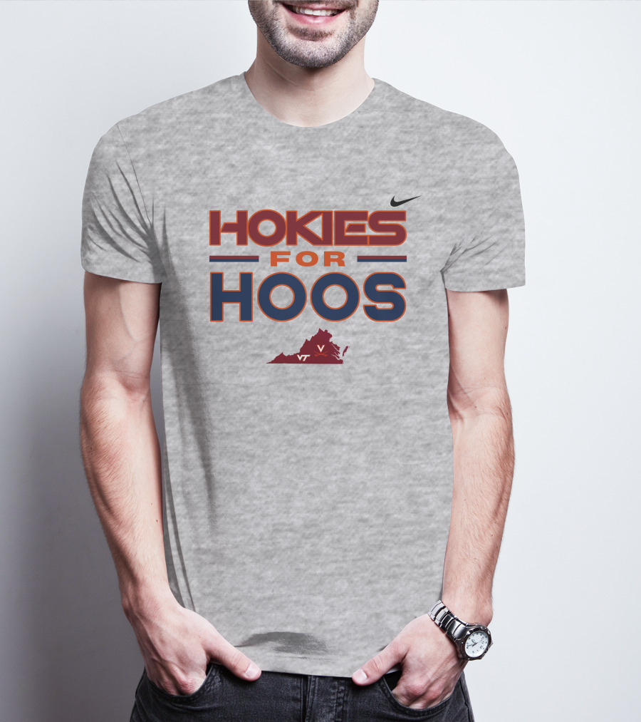 Hokies For Hoos Virginia Map VT T-Shirt