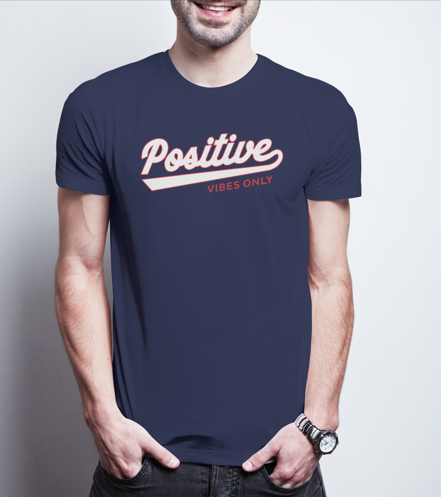 Positive Vibes Only Football T-Shirt