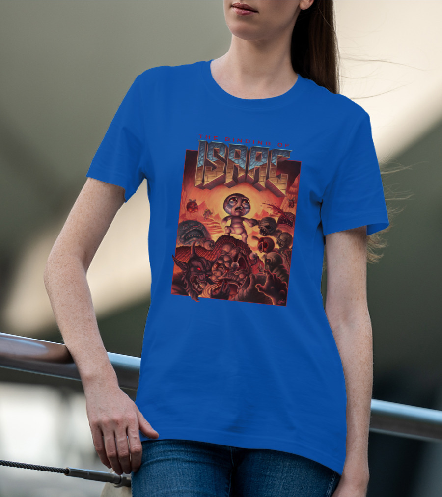 The Binding Of Isaac Dramatic Monster Battle Scene With Detailed Character T-Shirt