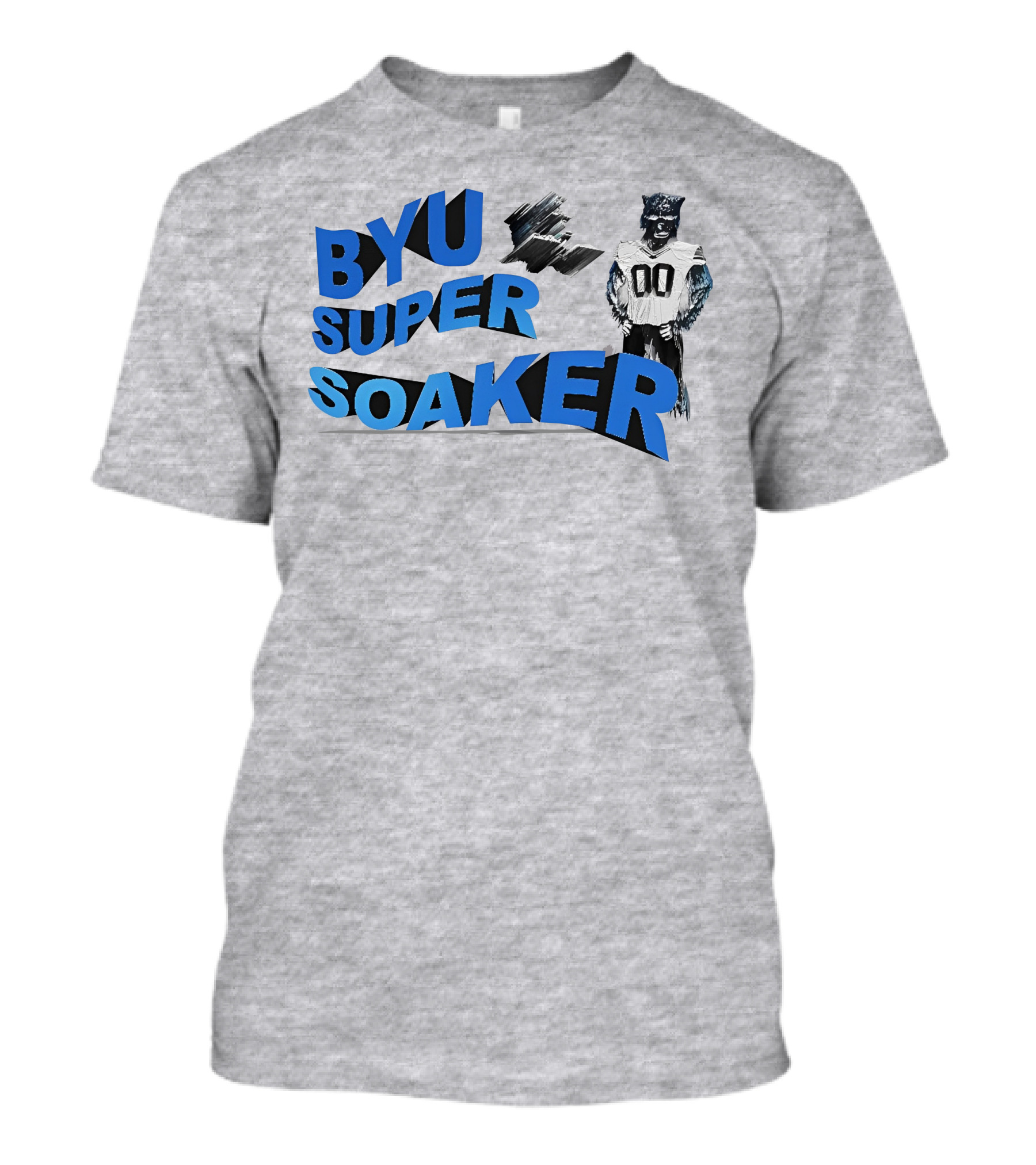 BYU Super Soaker Wildcat Jersey 00 Blue Motion T-Shirt