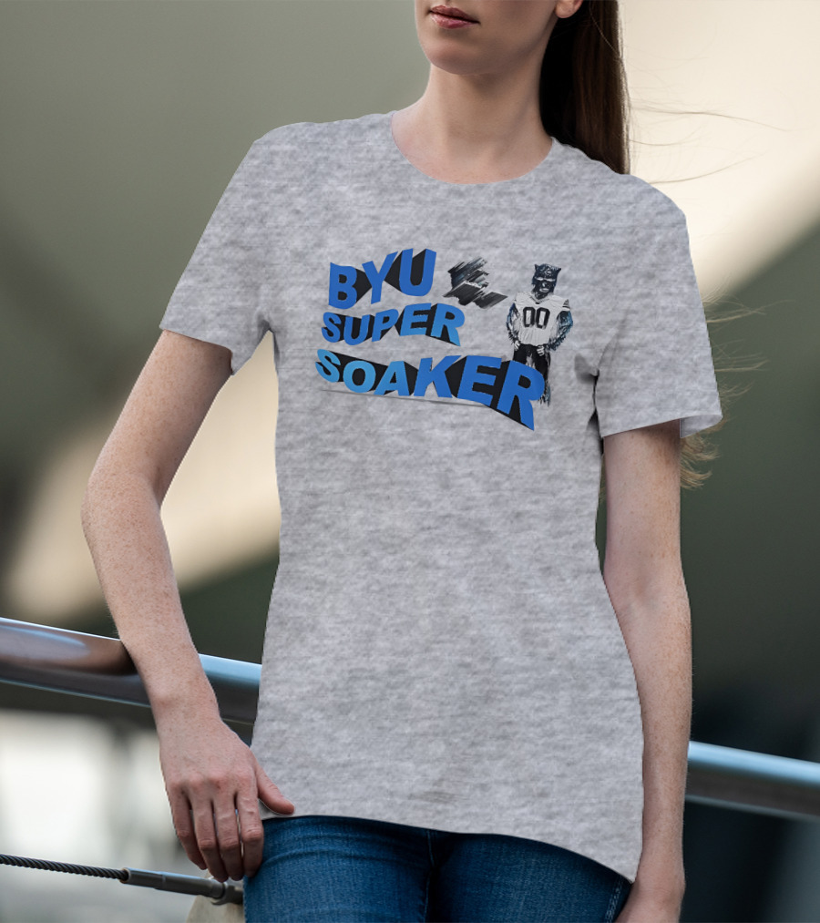 BYU Super Soaker Wildcat Jersey 00 Blue Motion T-Shirt