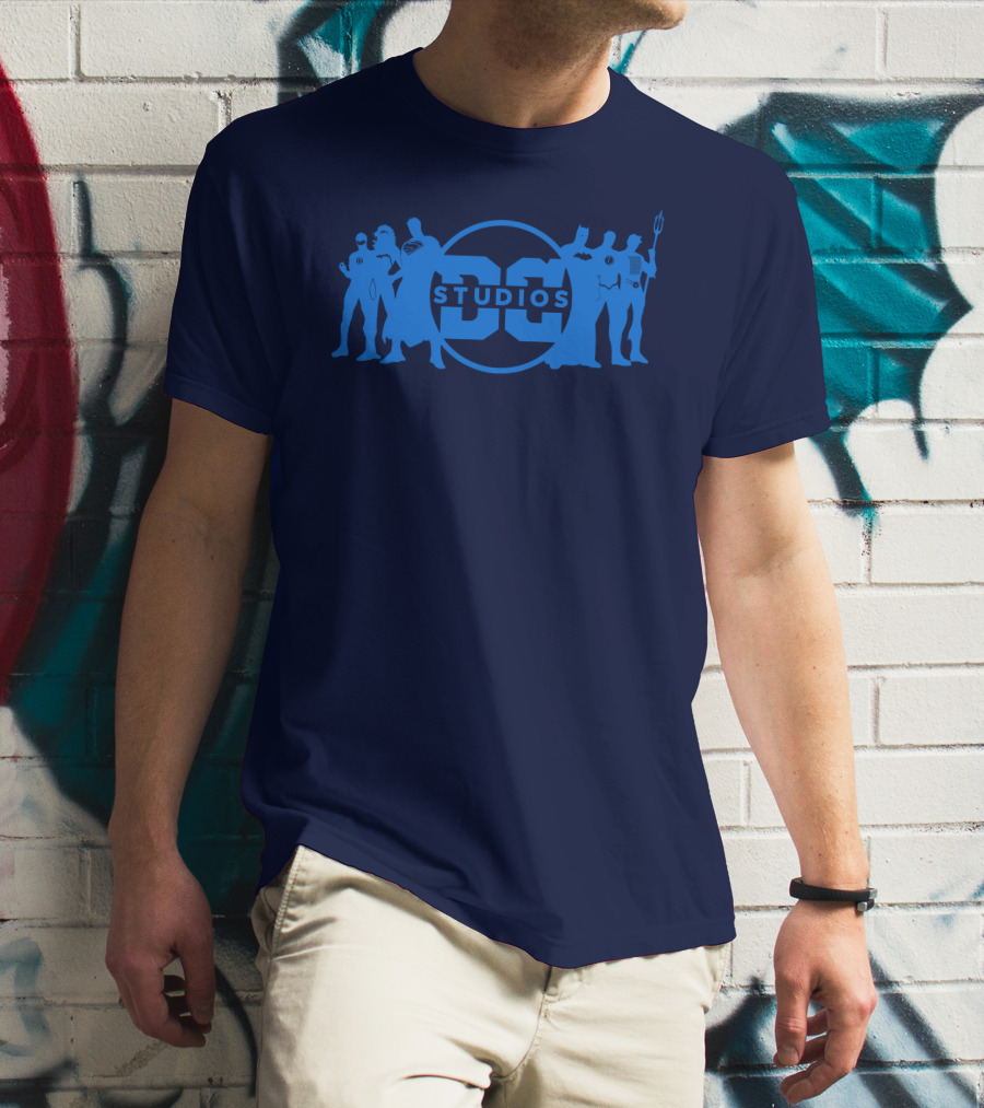 DC Studios Superheroes Silhouettes Logo Iconic Characters T-Shirt