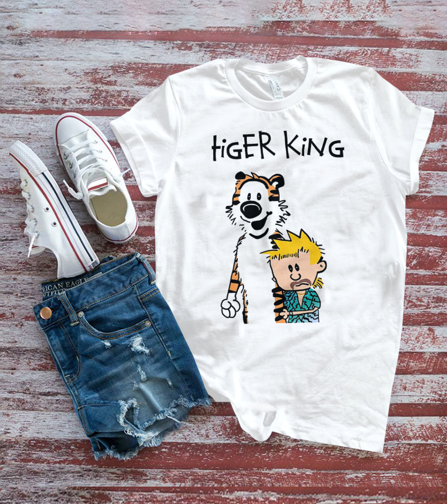 Tiger King Calvin And Hobbes Meme T-Shirt