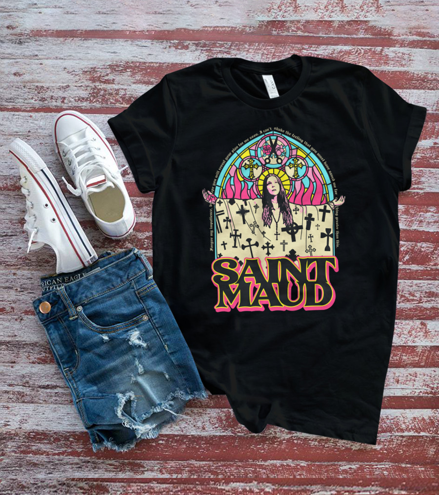 Saint Maud Never Waste Your Pain Stained Glass Crosses T-Shirt