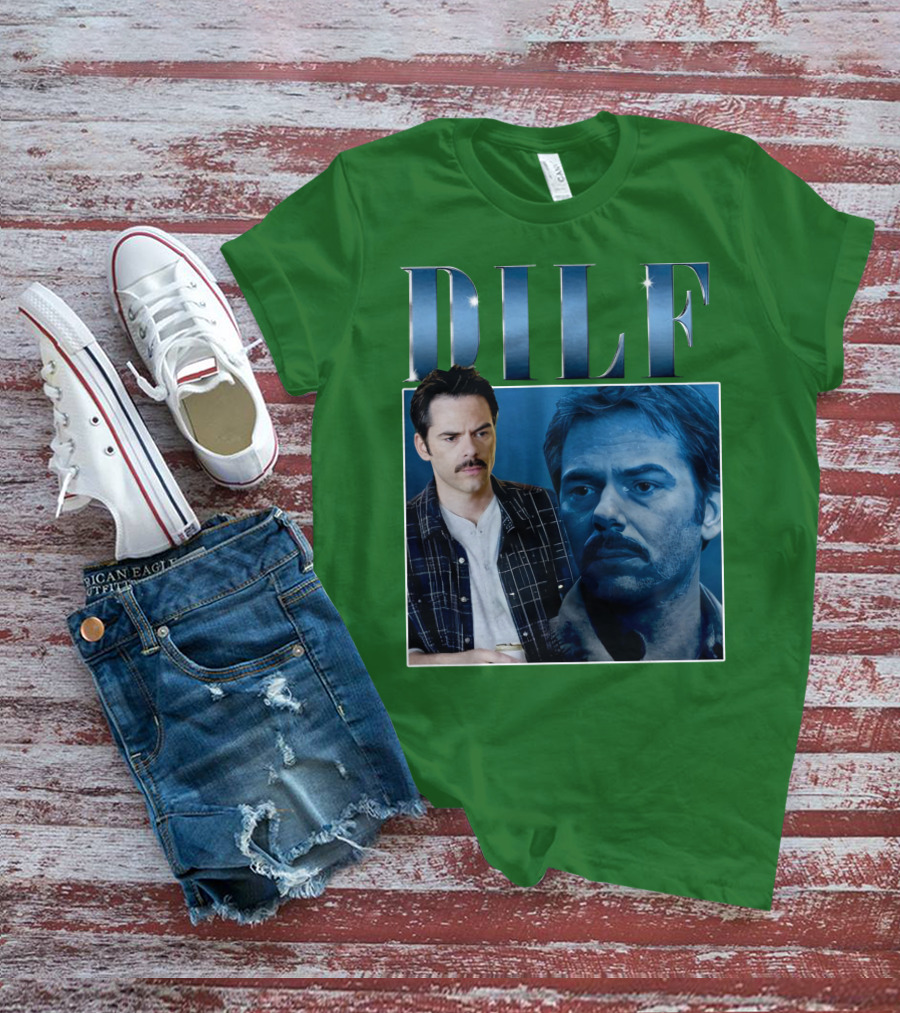 Charlie Swan DILF Mustache Double T-Shirt