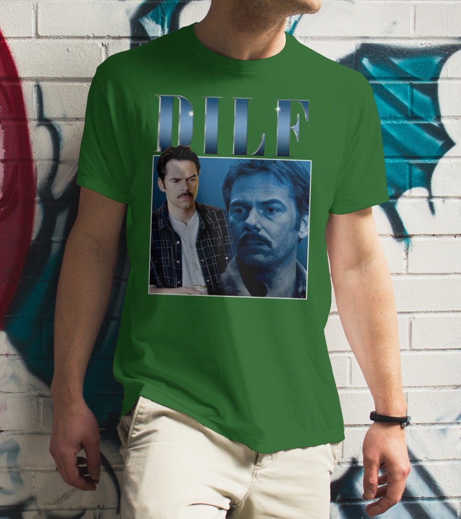 Charlie Swan DILF Mustache Double T-Shirt