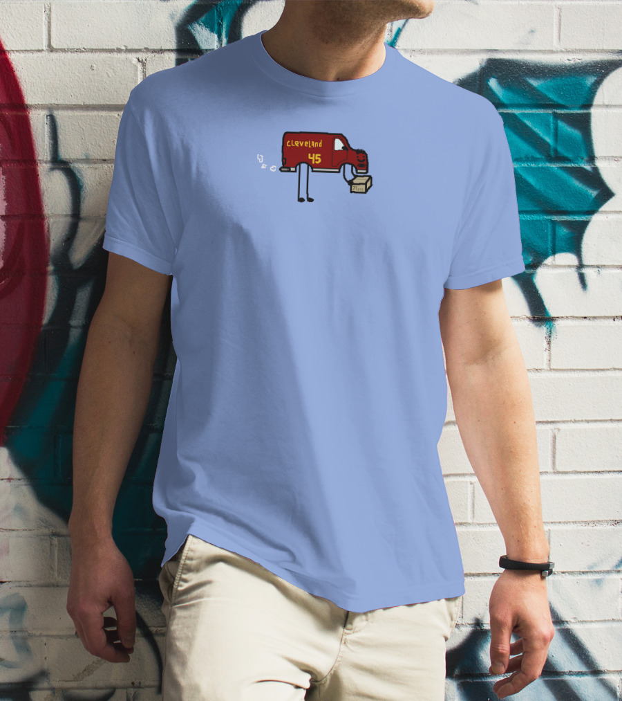 Cleveland 45 Delivery Van Basketball Legend Donovan Mitchell 71 Points T-Shirt