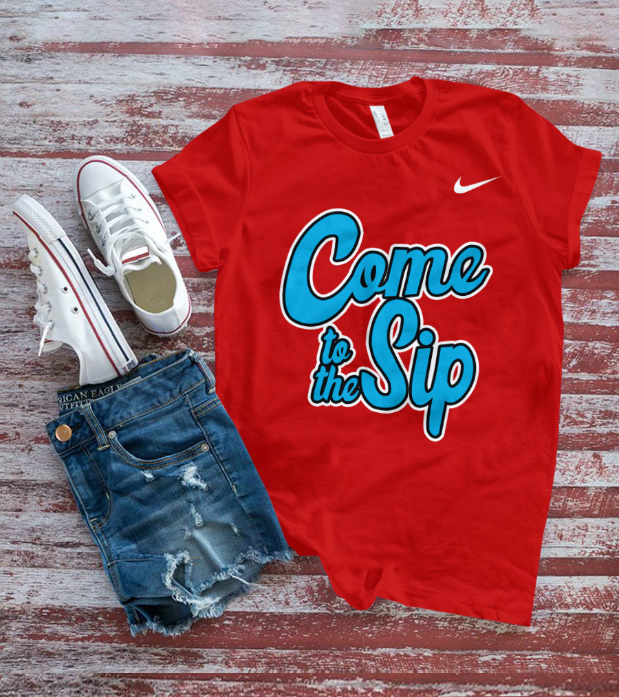 Kelvin Bolden Come To The Sip Red And Blue Script T-Shirt