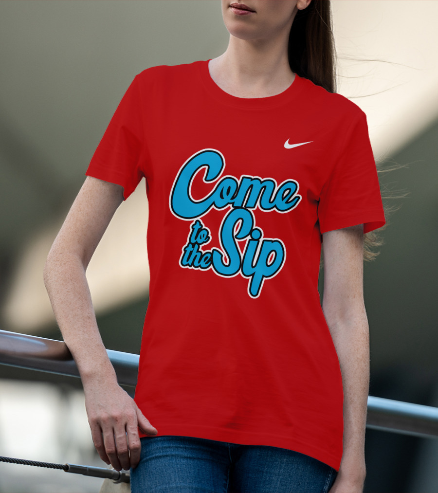 Kelvin Bolden Come To The Sip Red And Blue Script T-Shirt