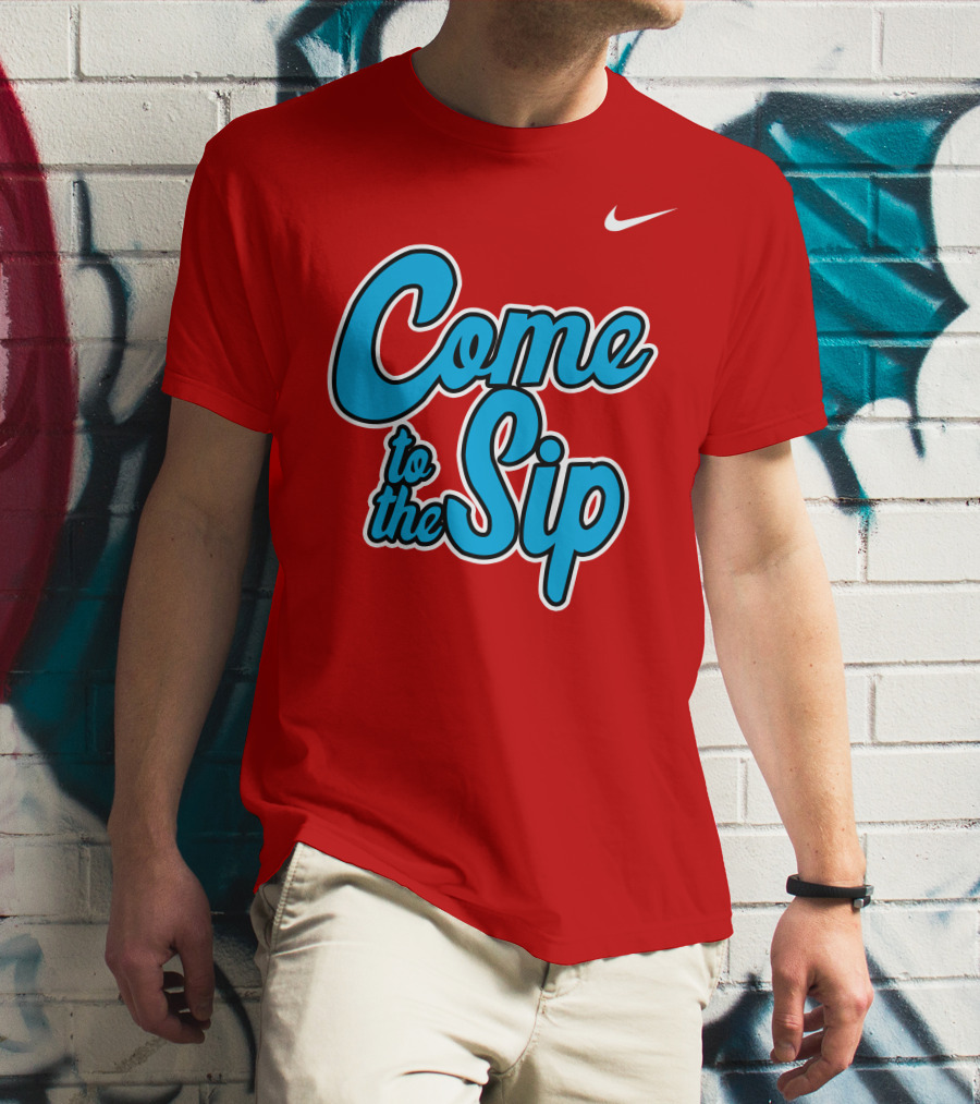 Kelvin Bolden Come To The Sip Red And Blue Script T-Shirt