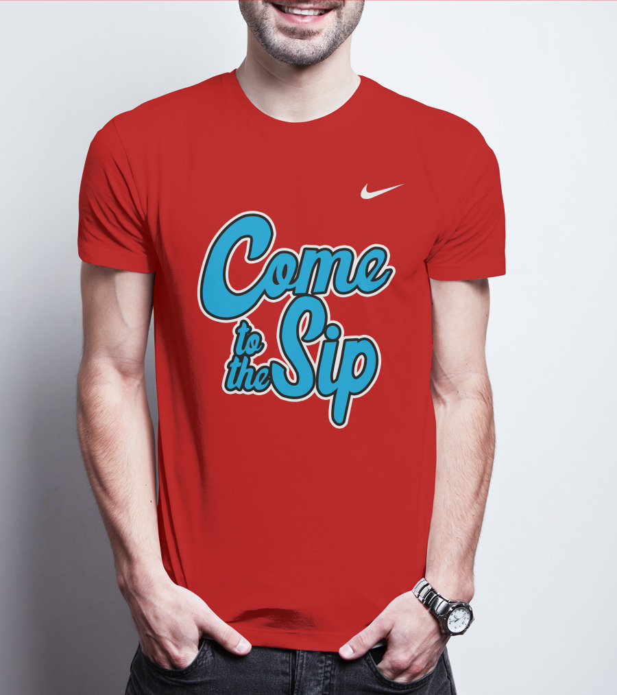 Kelvin Bolden Come To The Sip Red And Blue Script T-Shirt