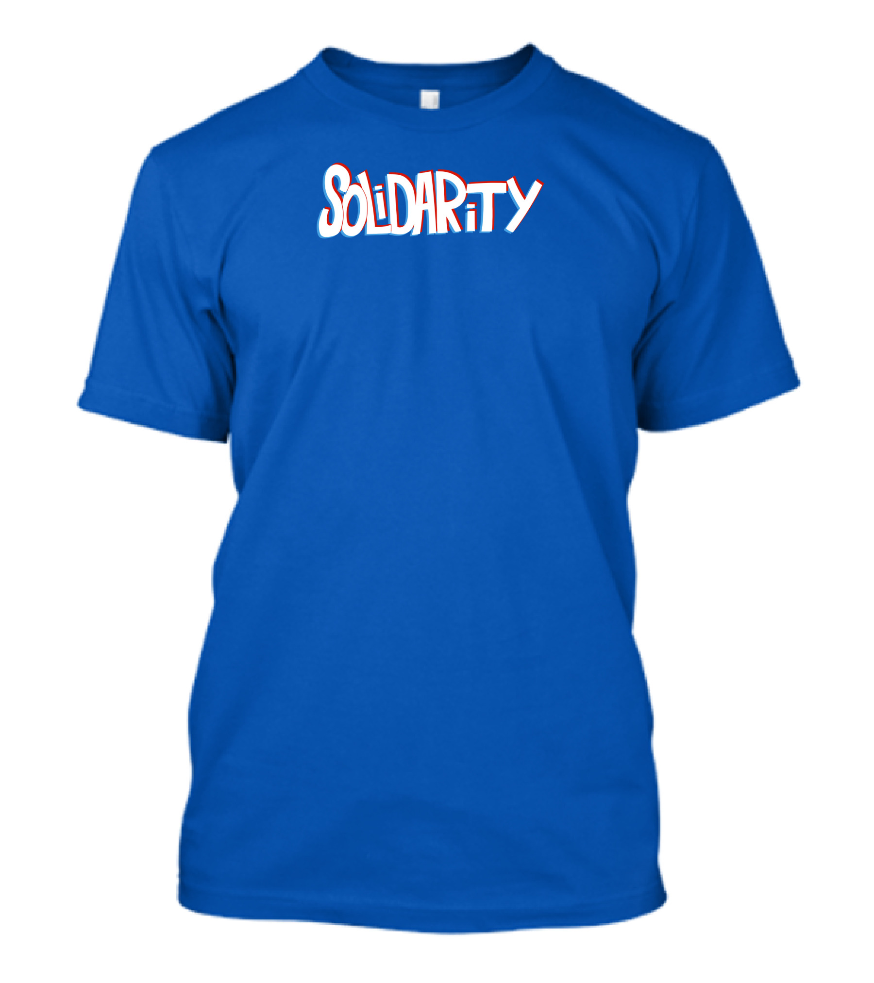 Solidaritycouk Solidarity Dyed Blue Text T-Shirt