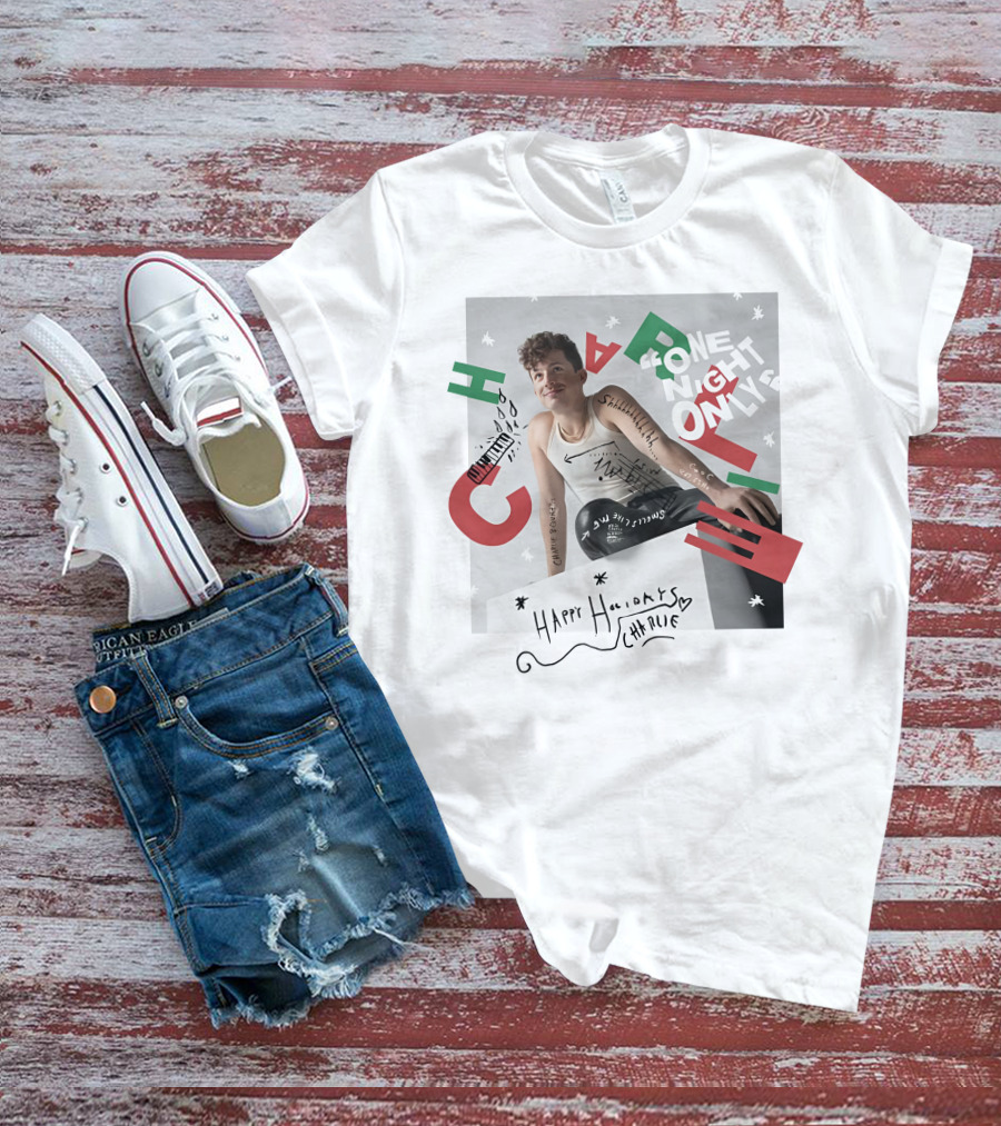 One Night Only Happy Holidays Charlie Puth Store T-Shirt