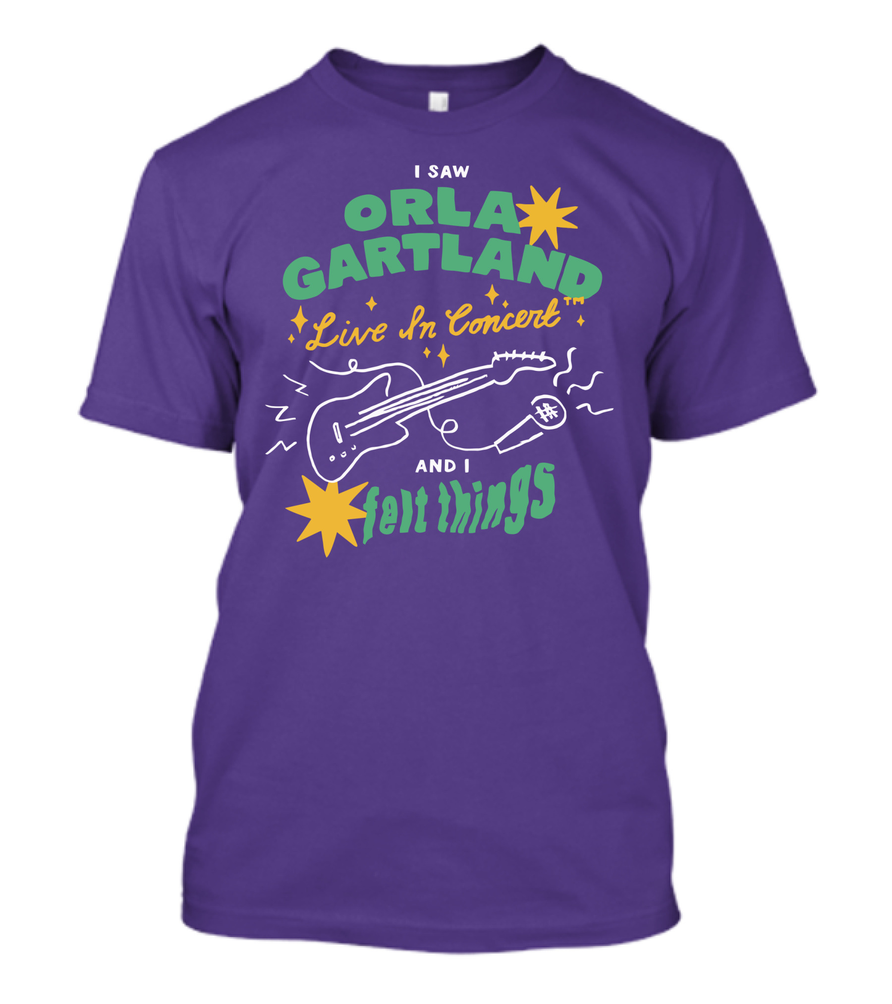 I Saw Orla Gartland Live In Concert And I Felt Things Guitar Microphone Stars T-Shirt
