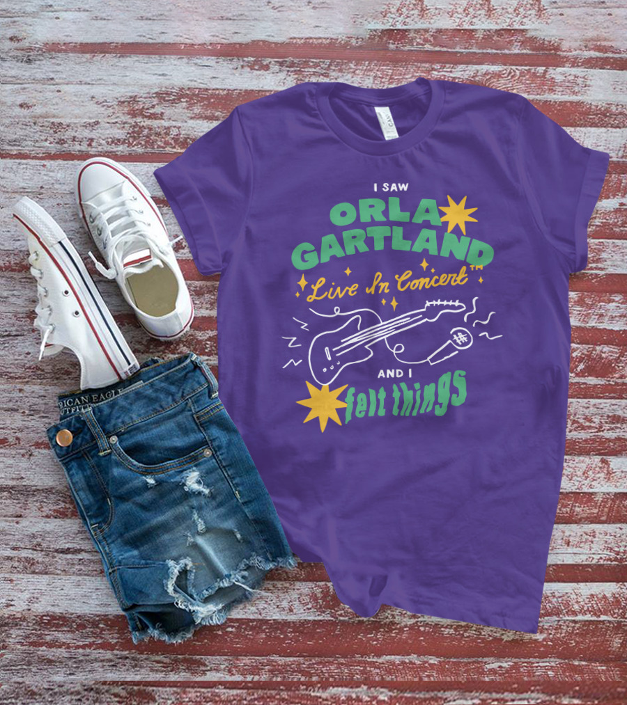 I Saw Orla Gartland Live In Concert And I Felt Things Guitar Microphone Stars T-Shirt