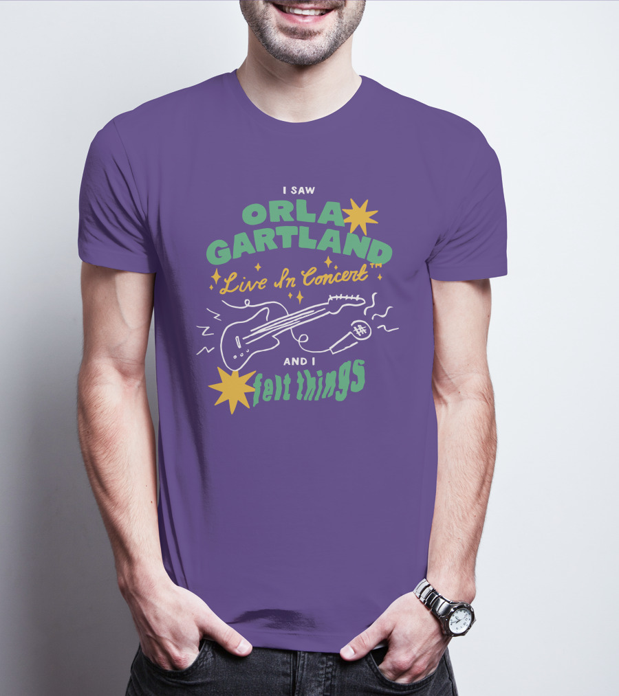 I Saw Orla Gartland Live In Concert And I Felt Things Guitar Microphone Stars T-Shirt