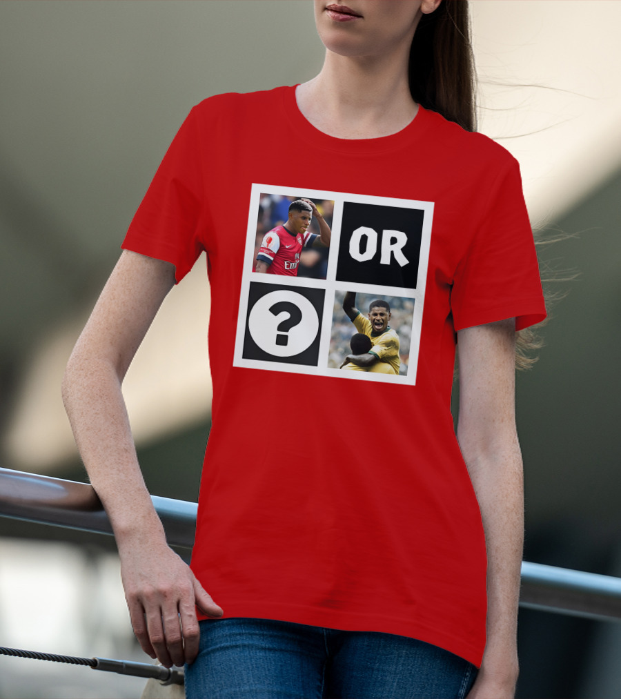 Redmancdesigns Walcott Or Pele Soccer Icons Question Mark Retro Combo T-Shirt