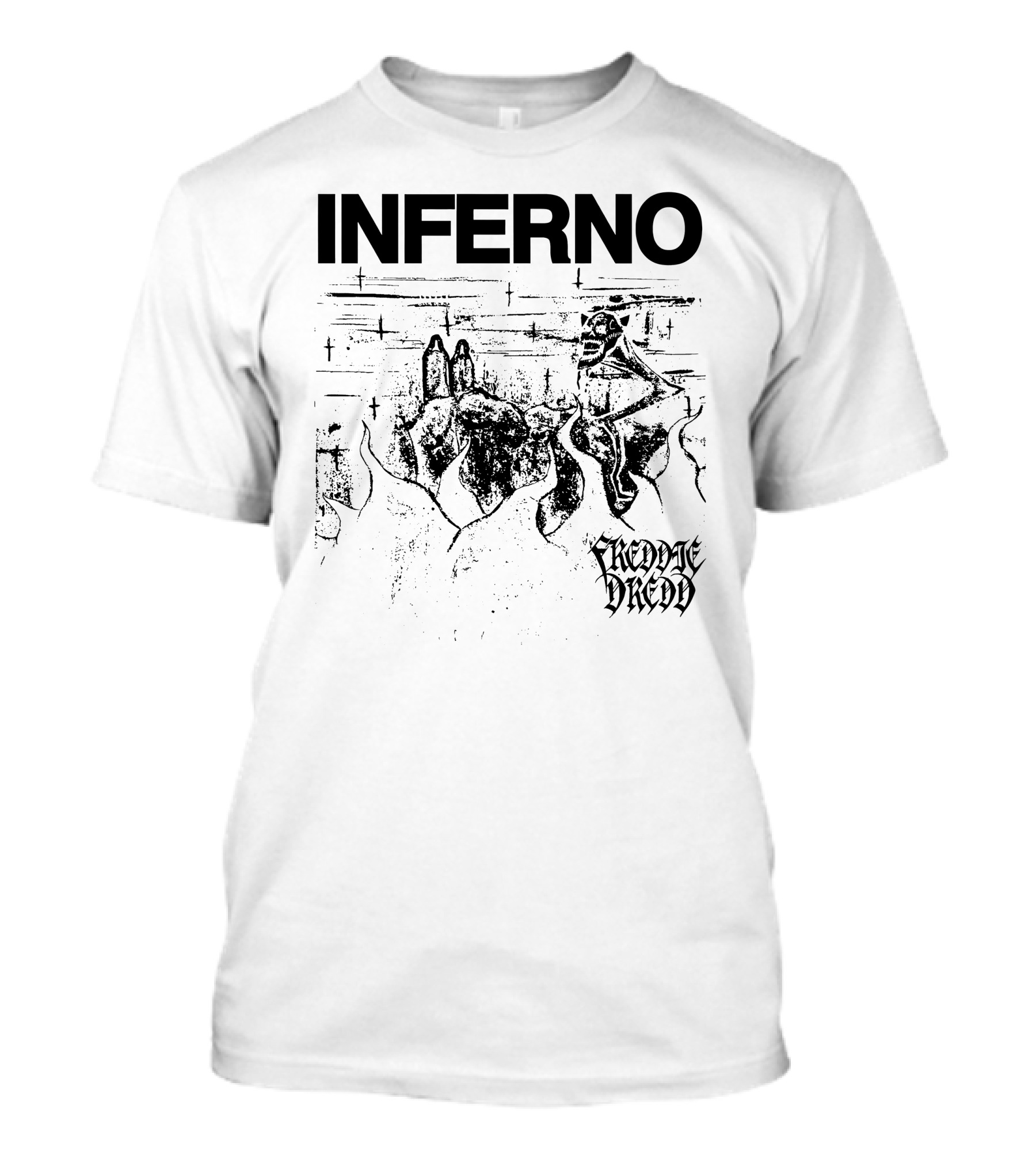 INFERNO Freddie Dredd Store White T-Shirt